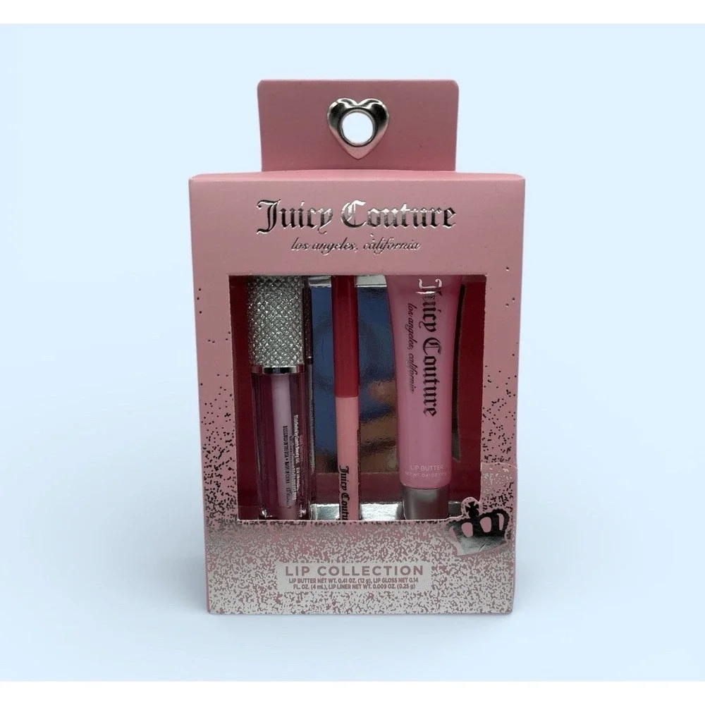 JUICY COUTURE LIP COLLECTION LIP BUTTER LIP GLOSS LIP LINER SET